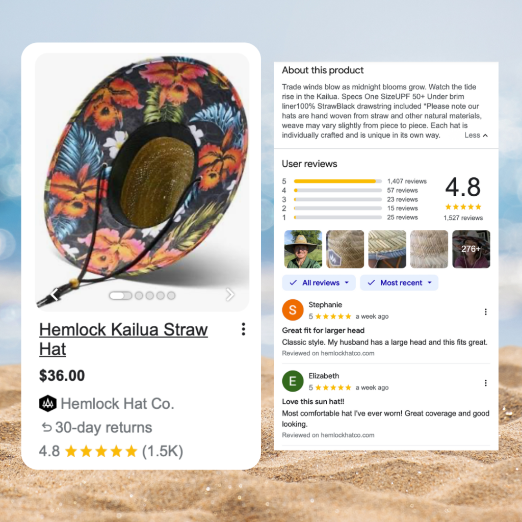 Google Merchant Center Product Description and Reviews